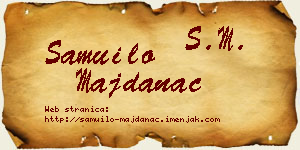 Samuilo Majdanac vizit kartica